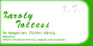 karoly toltesi business card
